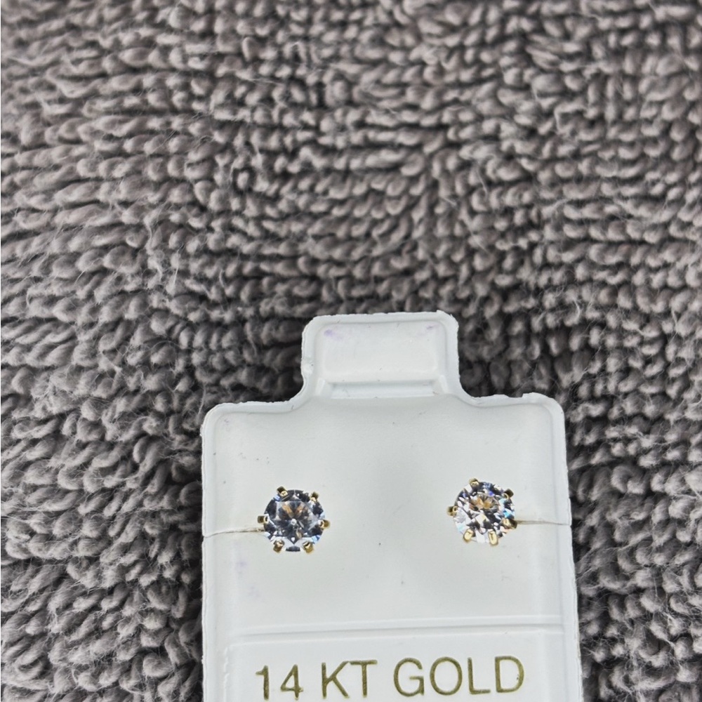 Planet Gold 14K Gold and Silver Stud Earrings
